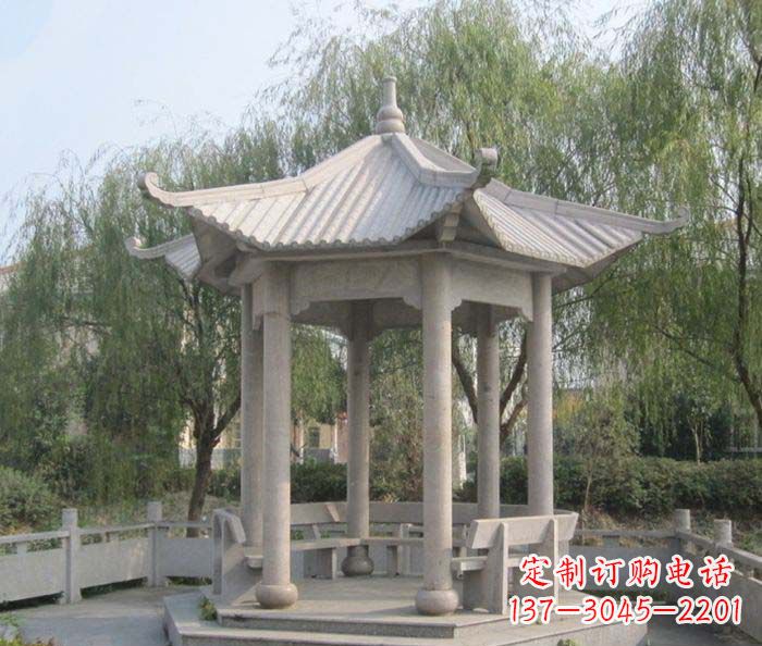 吉林园林景观大理石凉亭石雕