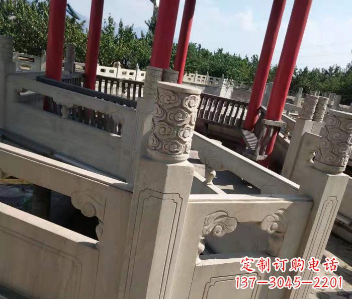吉林园林景观大理石桥栏板石雕 (3)