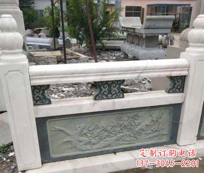 吉林园林景观大理石桥栏板石雕 (2)