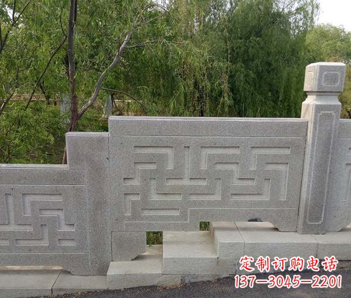 吉林园林景观大理石桥栏板石雕 (7)
