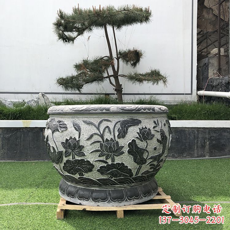 吉林园林石雕水缸
