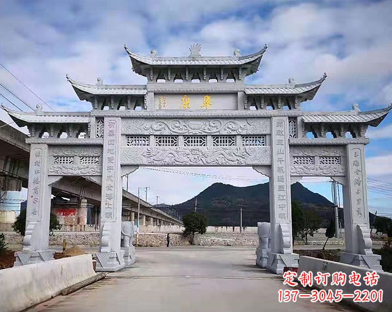 吉林张掖石雕牌坊雕刻
