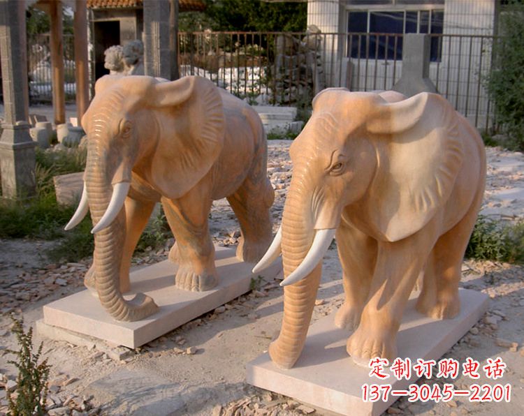 吉林招财石雕大象