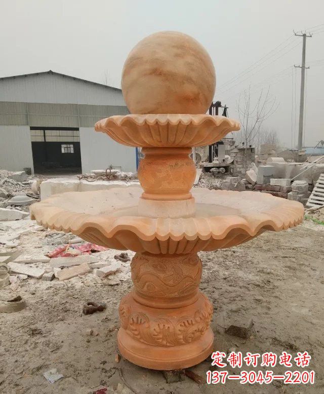 吉林招财双层风水球石雕