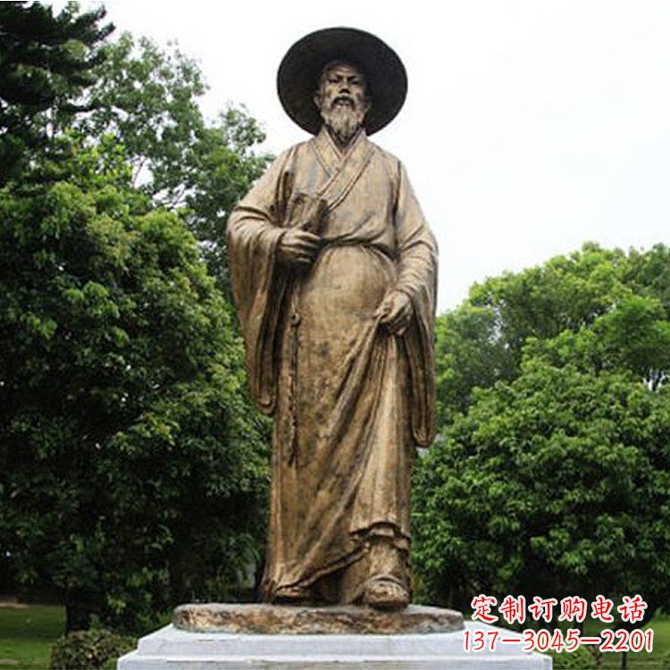 吉林中国历史文化名人北宋文学家苏轼苏东坡铜雕像