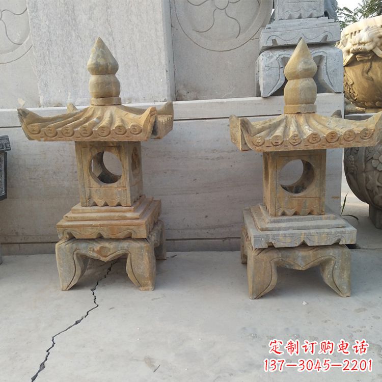 吉林中式仿古低墩石灯笼