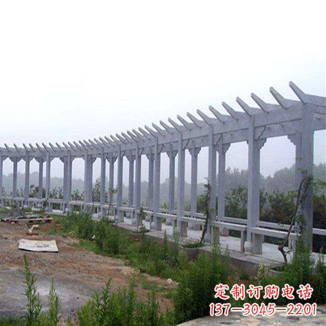 吉林中式花架石雕长廊