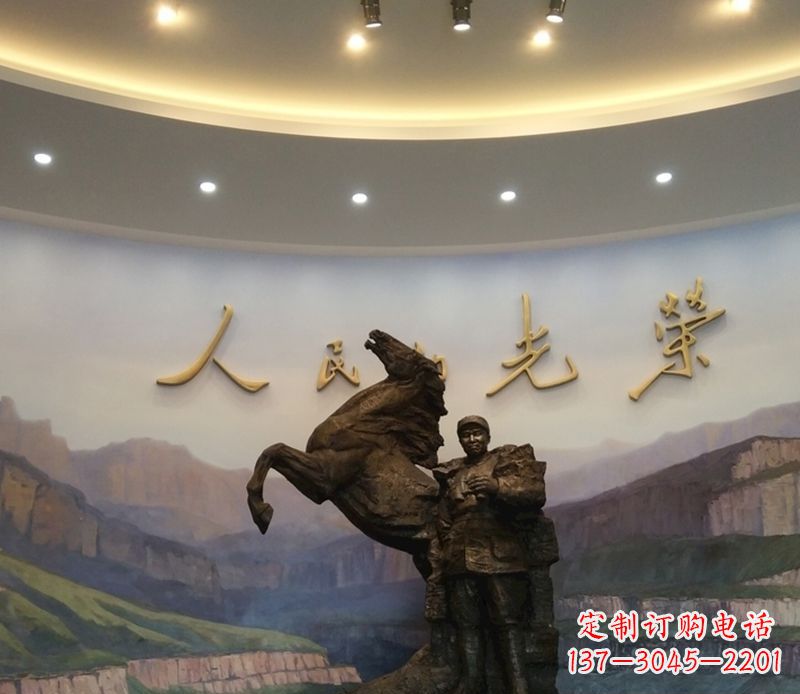 吉林朱德人物景观铜雕
