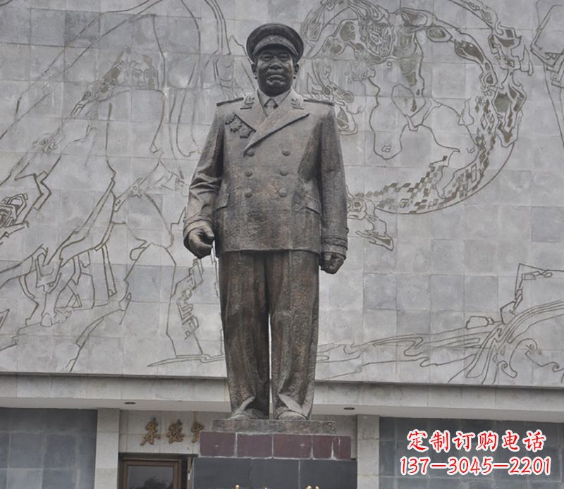 吉林朱德人物铜雕