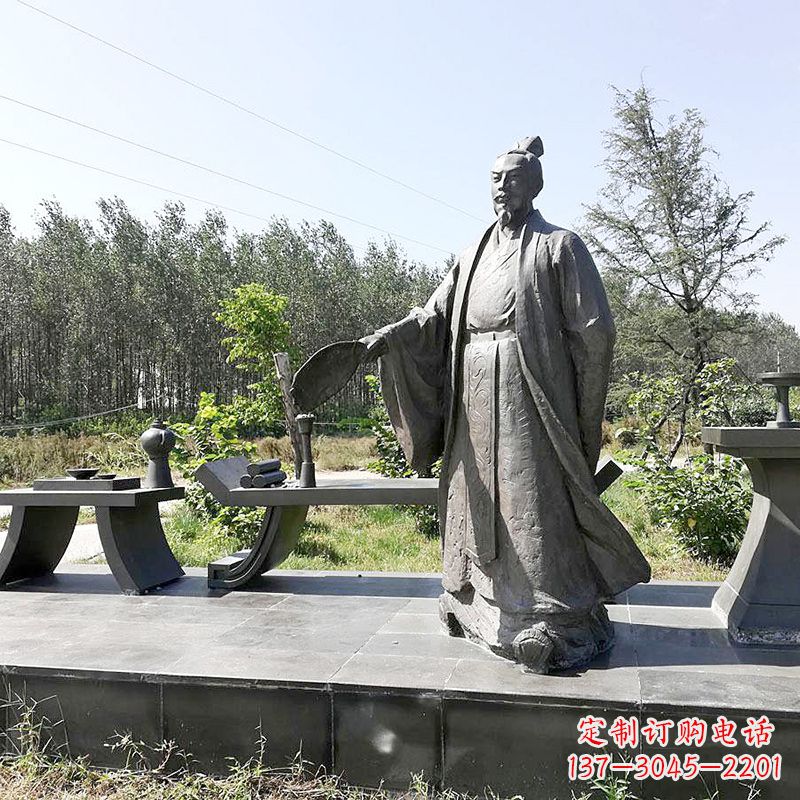 吉林诸葛亮公园景观小品雕塑-三国之蜀国丞相孔明雕像