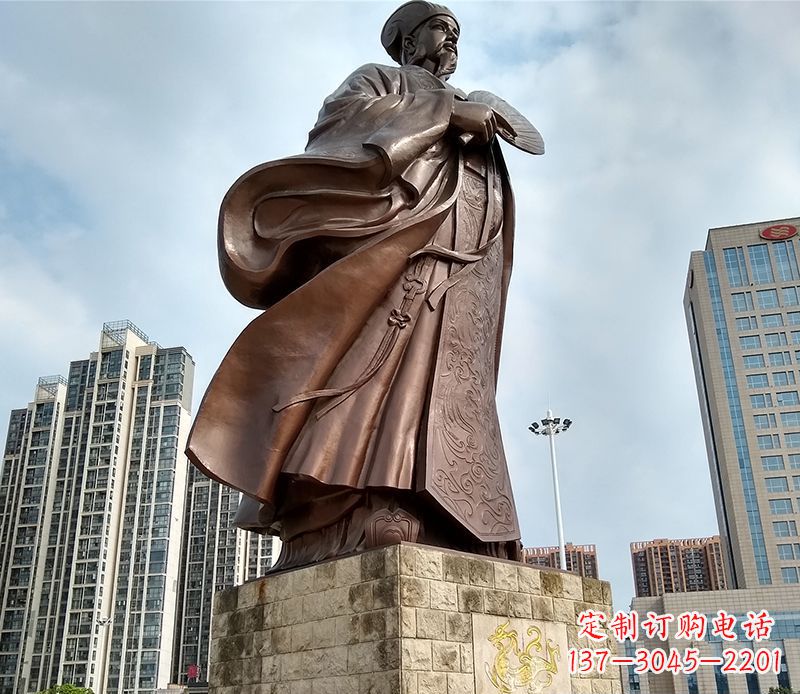 吉林诸葛亮人物铜雕 