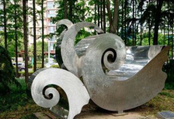 吉林园林不锈钢海浪造型雕塑