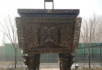 吉林园林广场大型铜方鼎铸铜司母戊鼎景观雕塑