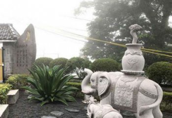 吉林招财驮宝大象石雕