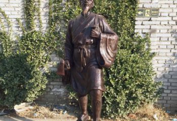 吉林中国古代十大名医之李时珍铜雕塑像
