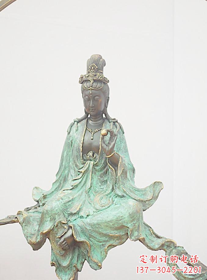 吉林铸铜观自在观音雕像