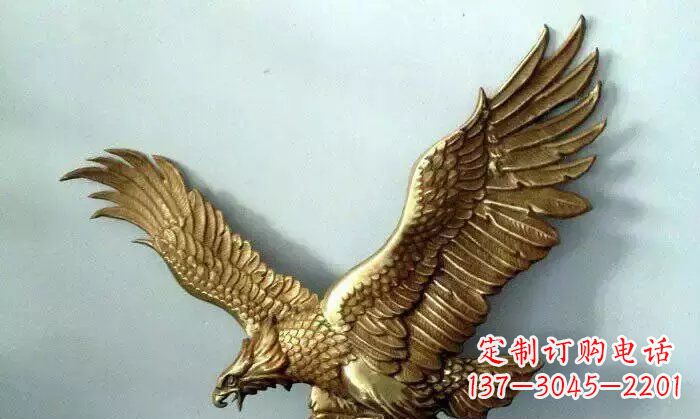吉林铸铜老鹰企业动物铜雕 (2)