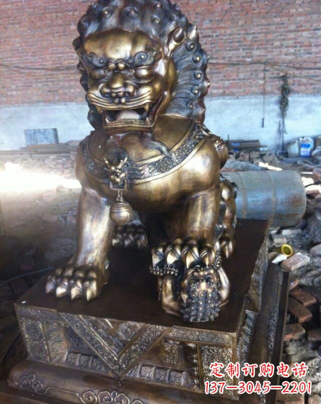 吉林铸铜母子狮子雕塑