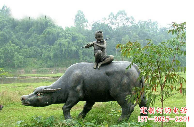 吉林铸铜牧童牛