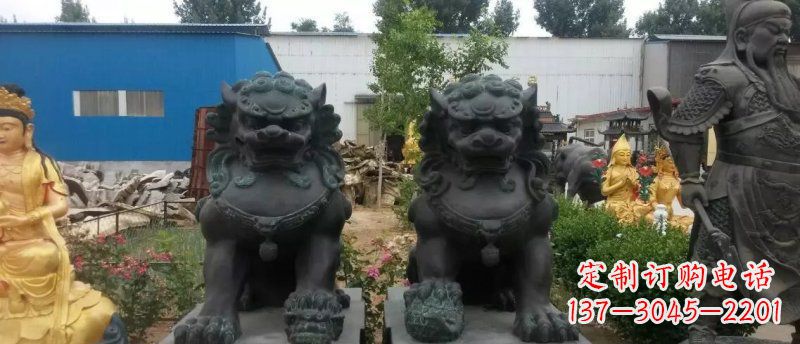 吉林铸铜狮子看门狮子铜雕