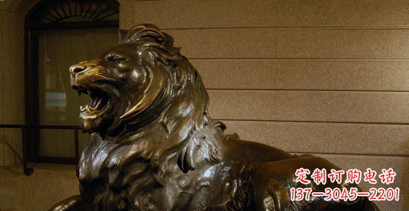 吉林铸铜狮子铜雕 (2)