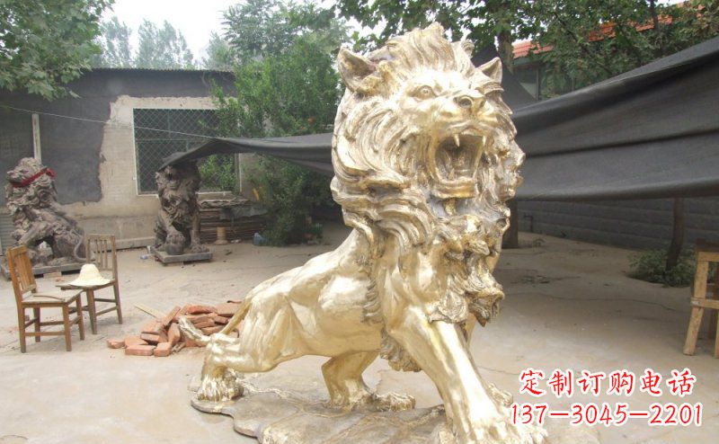 吉林铸铜狮子铜雕 (3)