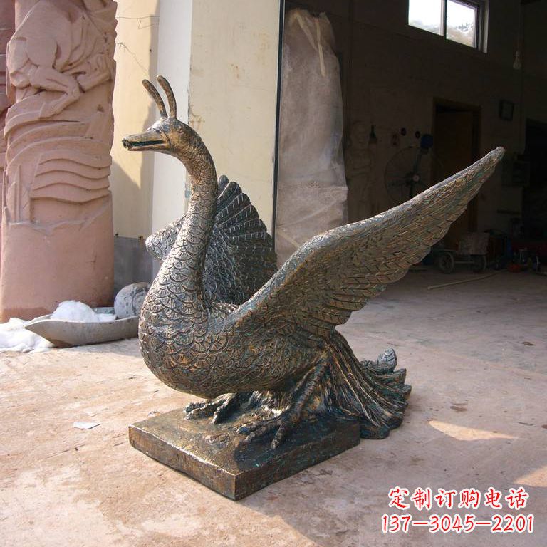吉林铸铜天之四灵朱雀雕塑摆件