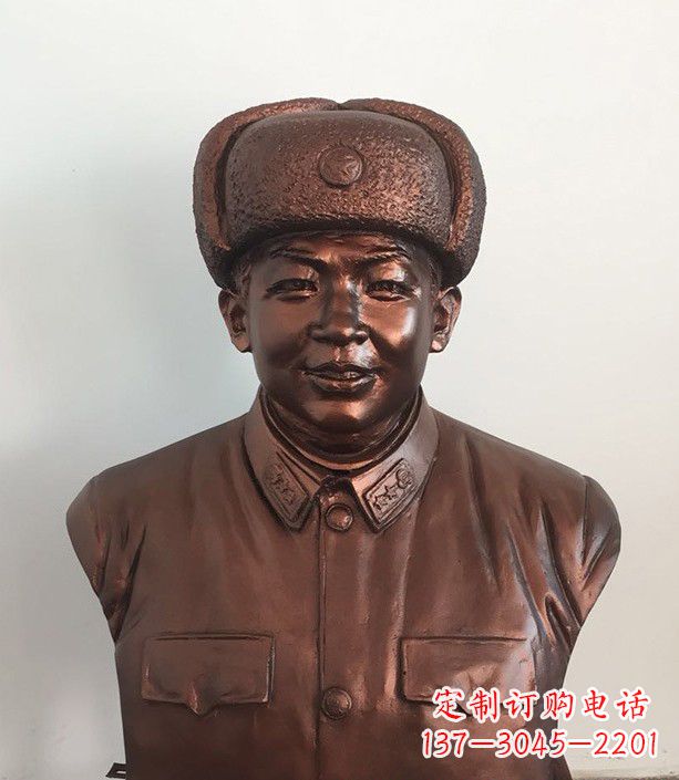 吉林紫铜雷锋半身像