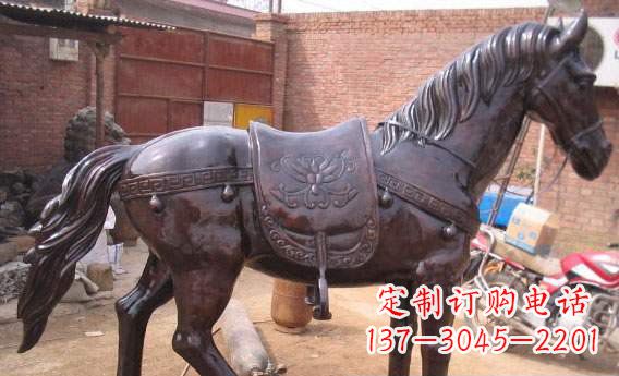 吉林紫铜马公园铜雕