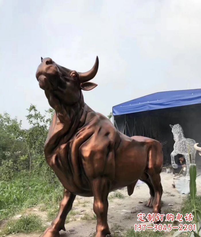 吉林紫铜牛动物雕塑