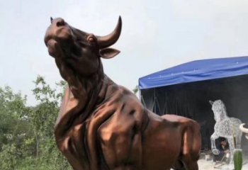 吉林紫铜牛动物雕塑