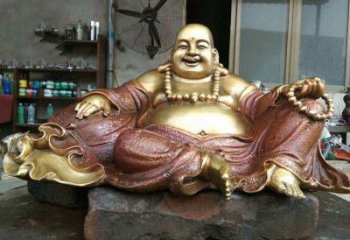 吉林宗教供奉坐式弥勒佛铜雕