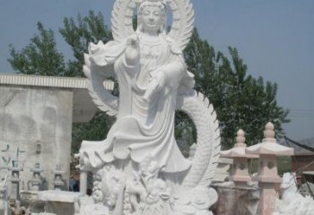 吉林宗教庙宇乘龙观音石雕