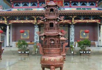 吉林宗教庙宇香炉铜雕