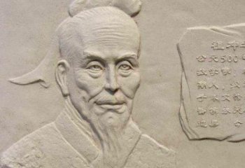 吉林祖冲之砂岩浮雕-历史名人圆周率数学家校园人物壁画