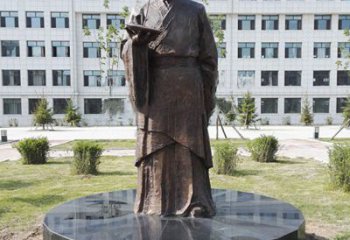 吉林祖冲之校园铜雕-纯铜铸造中国古代历史名人著名数学家