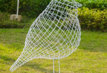吉林公园不锈钢镂空创意户外大型小鸟雕塑